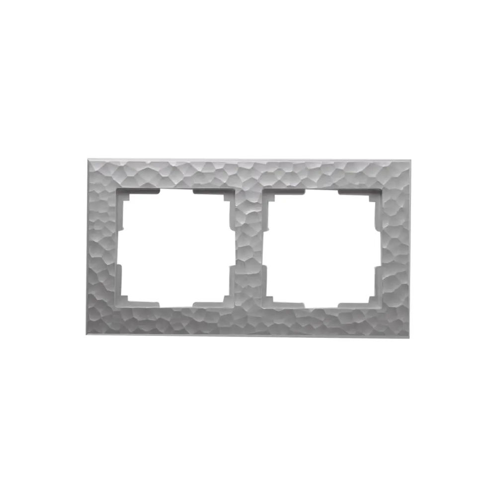 Рамка для розеток и выключателей Werkel Hammer W0022406 2 поста цвет серебряный 84684355 STLM-2053955