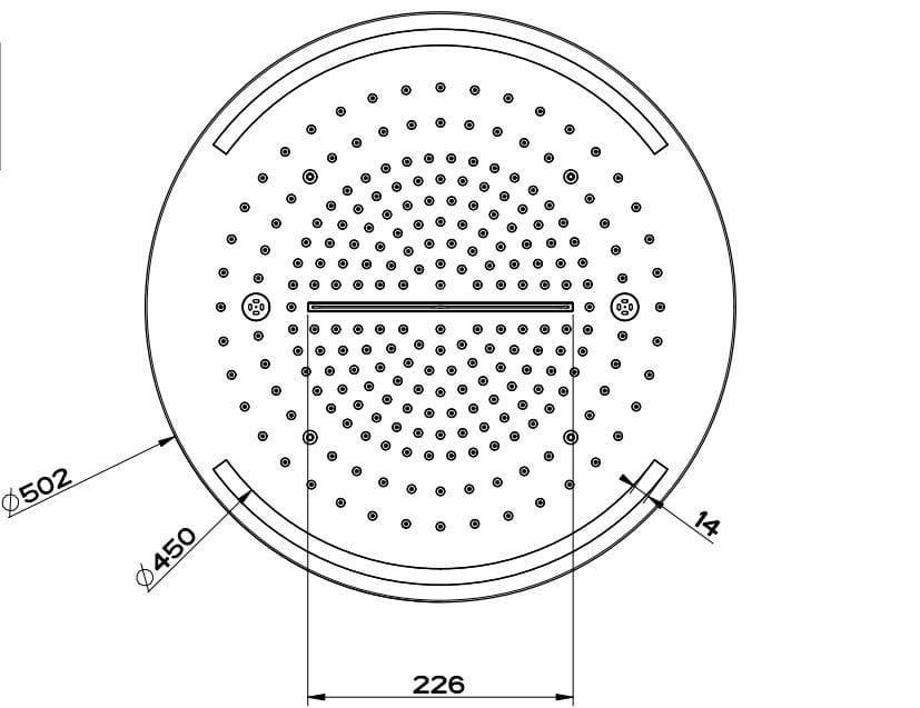 Круглый водопад душевая головка с освещением Gessi Colour ARCH-00072115 - Вид №7