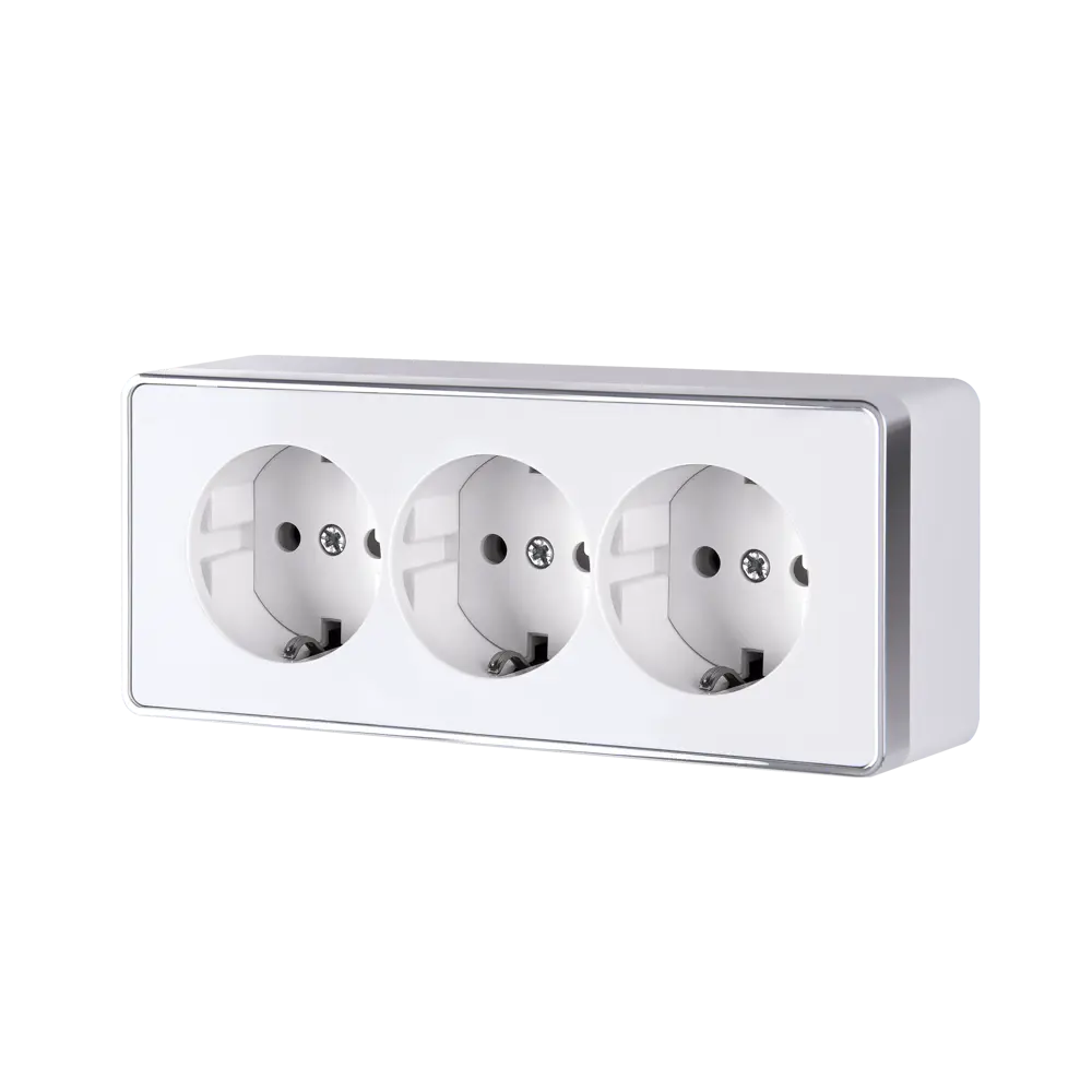 WERKEL Gallant — тройная накладная розетка с заземлением 82824788 STLM-1114355