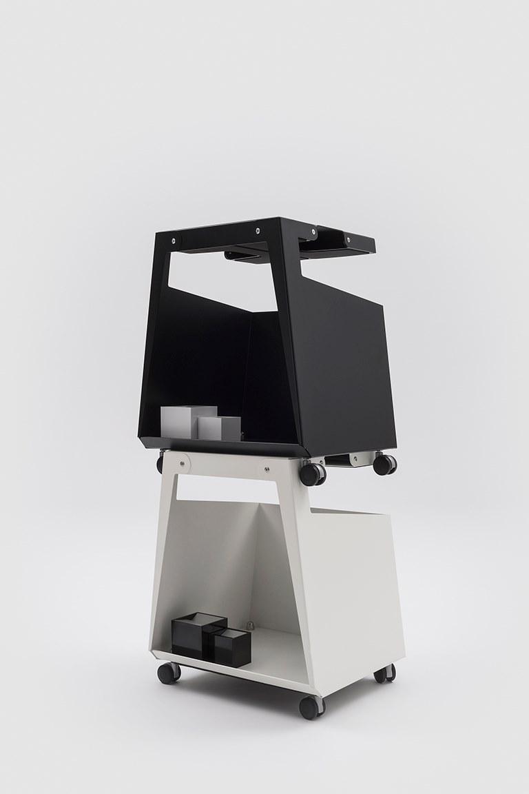 Danese Milano Универсальный шкаф из окрашенного металлического листа на колесиках sun-id-1443807 - Вид №3