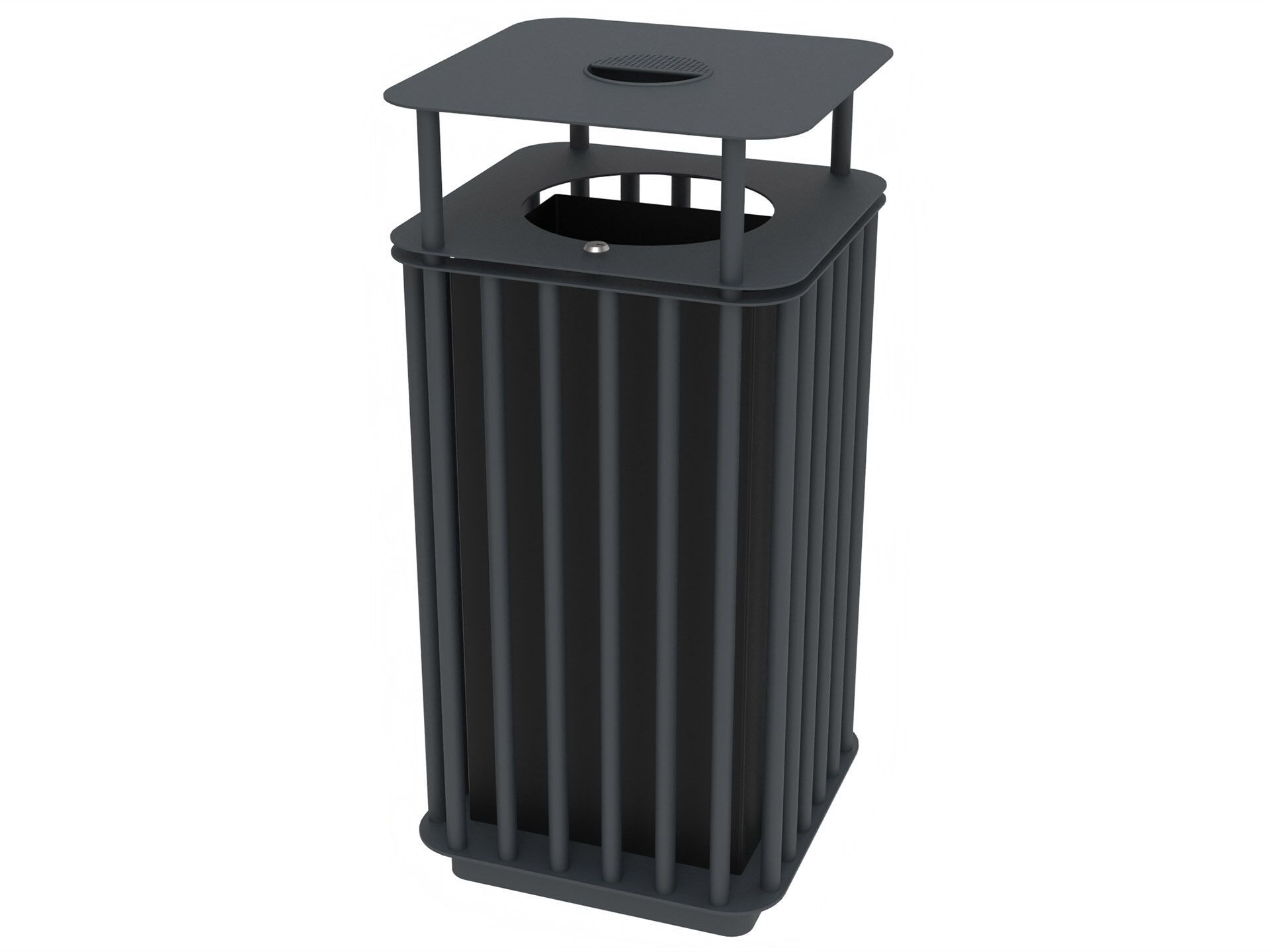 Оцинкованная стальная корзина для мусора с пепельницей Lazzari Spring ARCH-00089452 - Вид №9