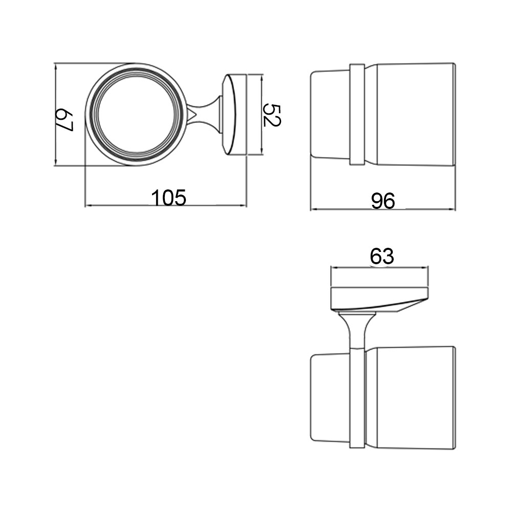 R70105 Стакан одинарный стеклянный Raiber  - Вид №2