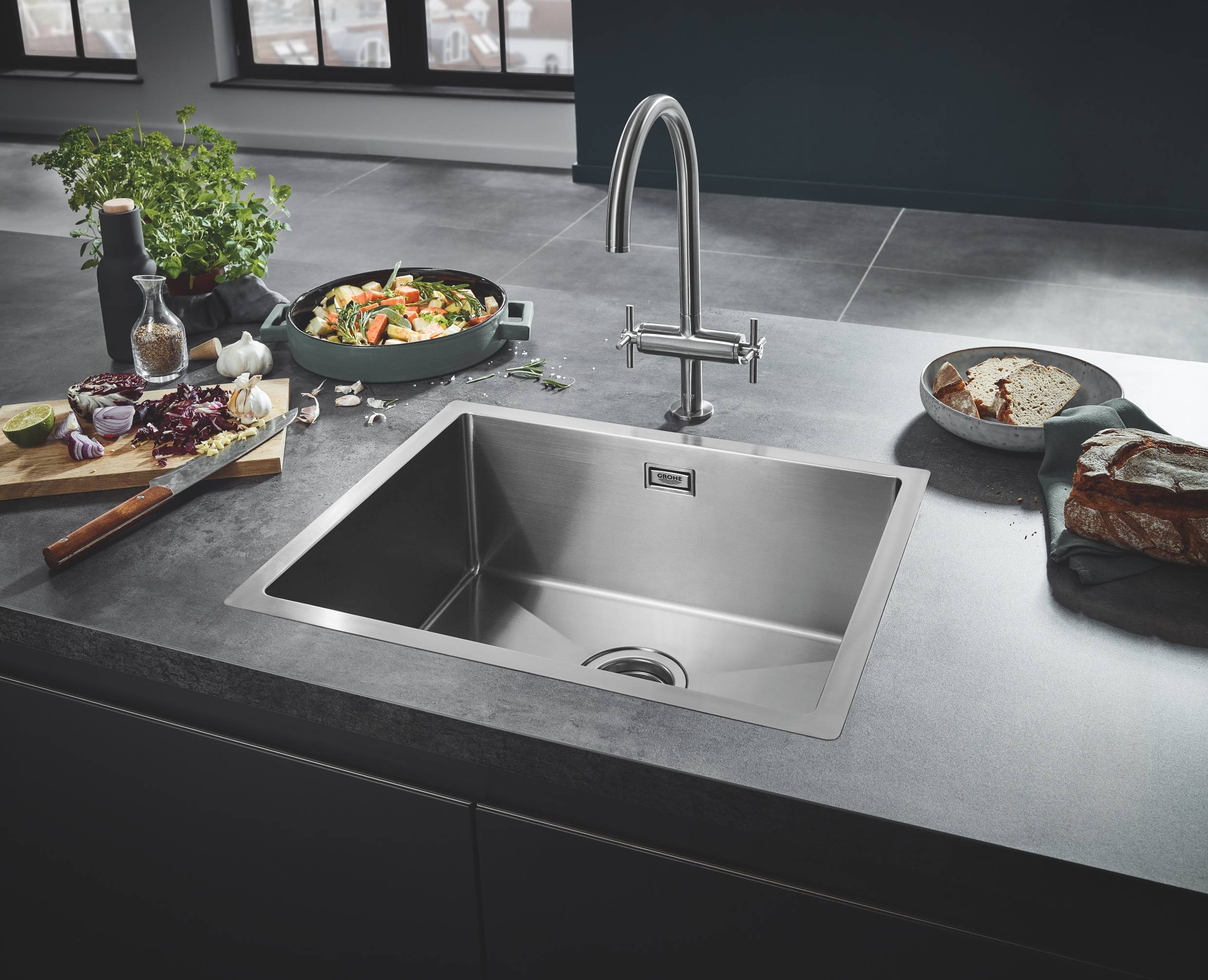 Смеситель для кухни GROHE Atrio New, суперсталь (30362DC0) - Вид №1