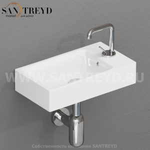 353701R Подвесная раковина настенная прямоугольная Kerasan Cento