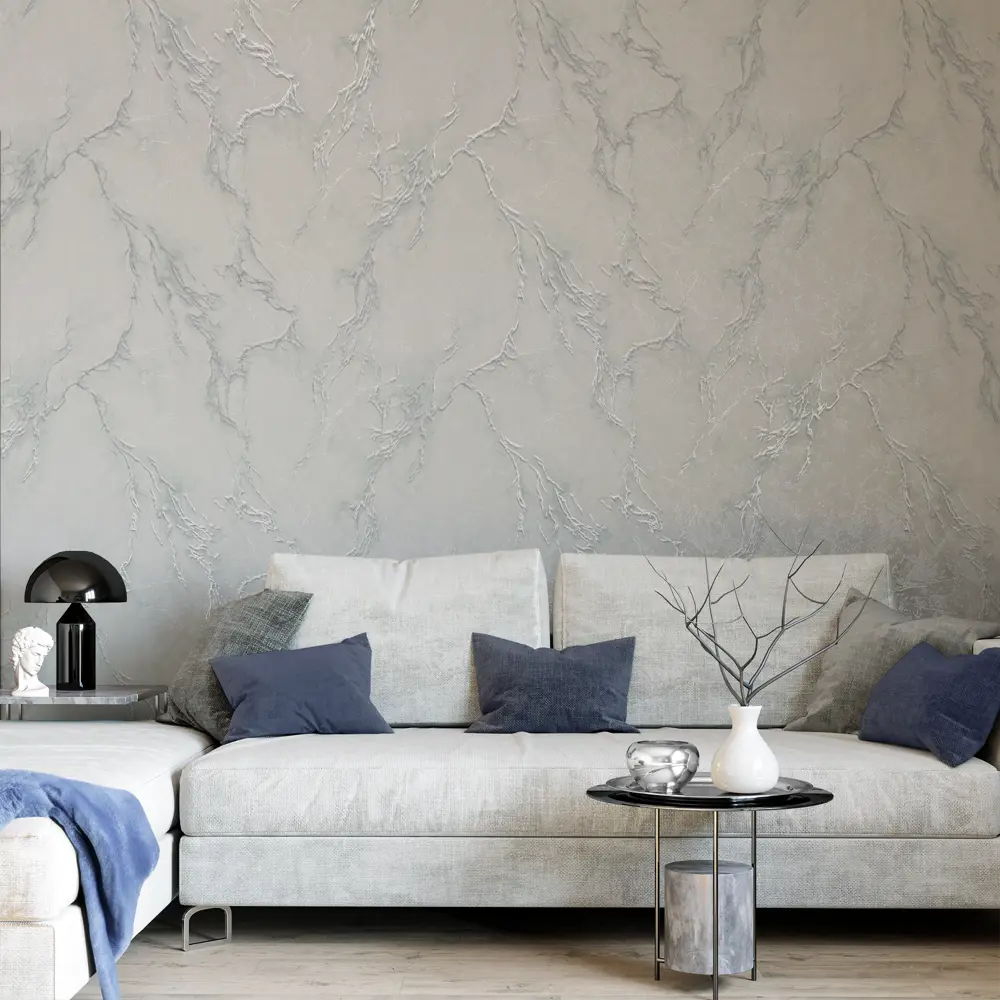 Обои Palitra Planet Bianca - элегантный мраморный рисунок для стильного интерьера 89358792 STLM-0829565 - Вид №2