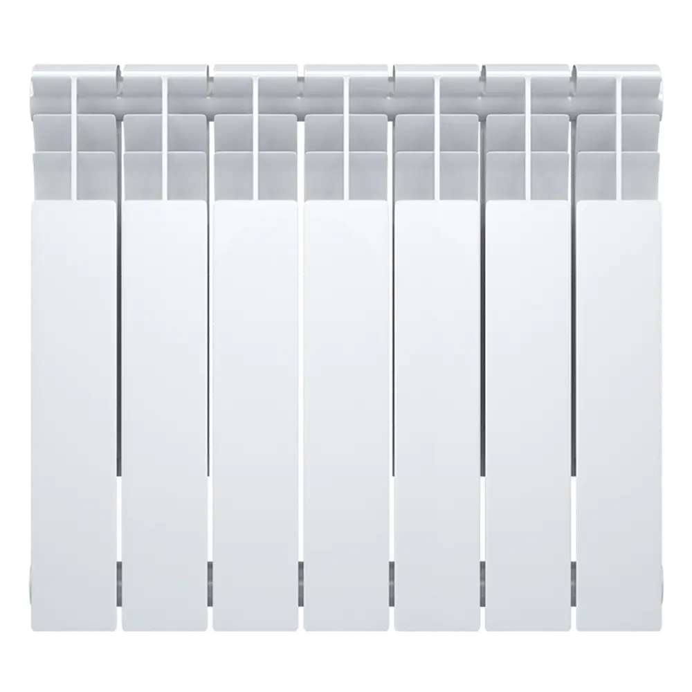 Радиатор секционный Monlan Bimetal 500/80 7 секций боковое подключение биметалл белый STLM-2064567