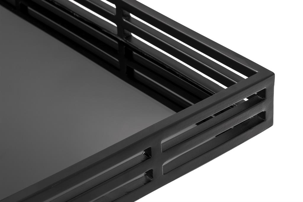 Поднос металлический 36х56 см черный Tray Giacomo EICHHOLTZ ЗЕРКАЛЬНЫЕ 00-3883288 Черный  - Вид №2