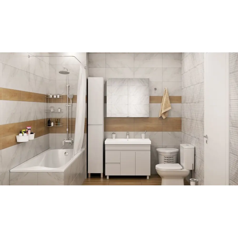 Плитка настенная Wave Marble 60x30 см 1.62 м2 цвет белый матовый BELANI STLM-2017207 - Вид №4