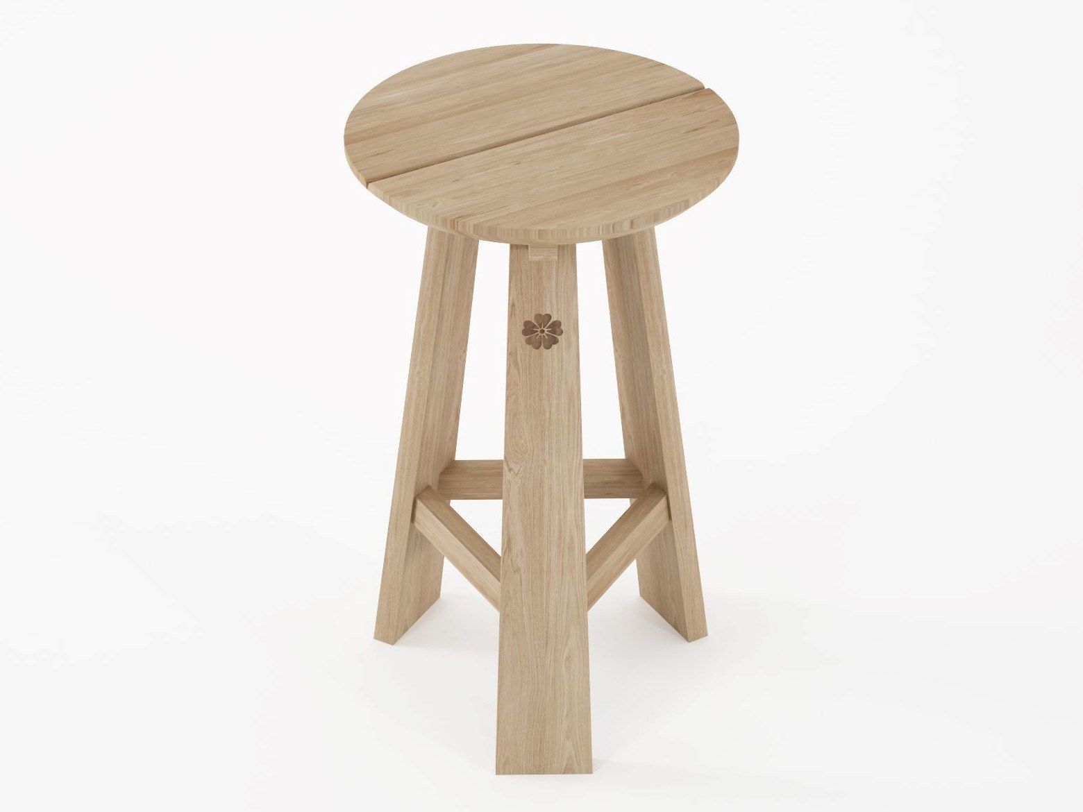 Высокий стул из массива дерева с подставкой для ног KARPENTER EAST ARCH-00142292 - Вид №1