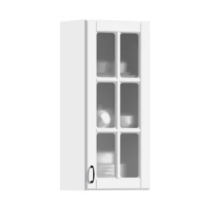 91629689 Навесной шкаф со стеклом Столплит Регина 40x92x30 см МДФ цвет белый STLM-1538179