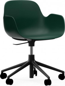 606154 Кресло Swivel 5W Gaslift Black Alu Green Normann Copenhagen Form