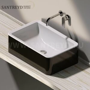 NL62H20BICOLOR Накладная раковина на столешницу  прямоугольная Ceramica Flaminia Nile