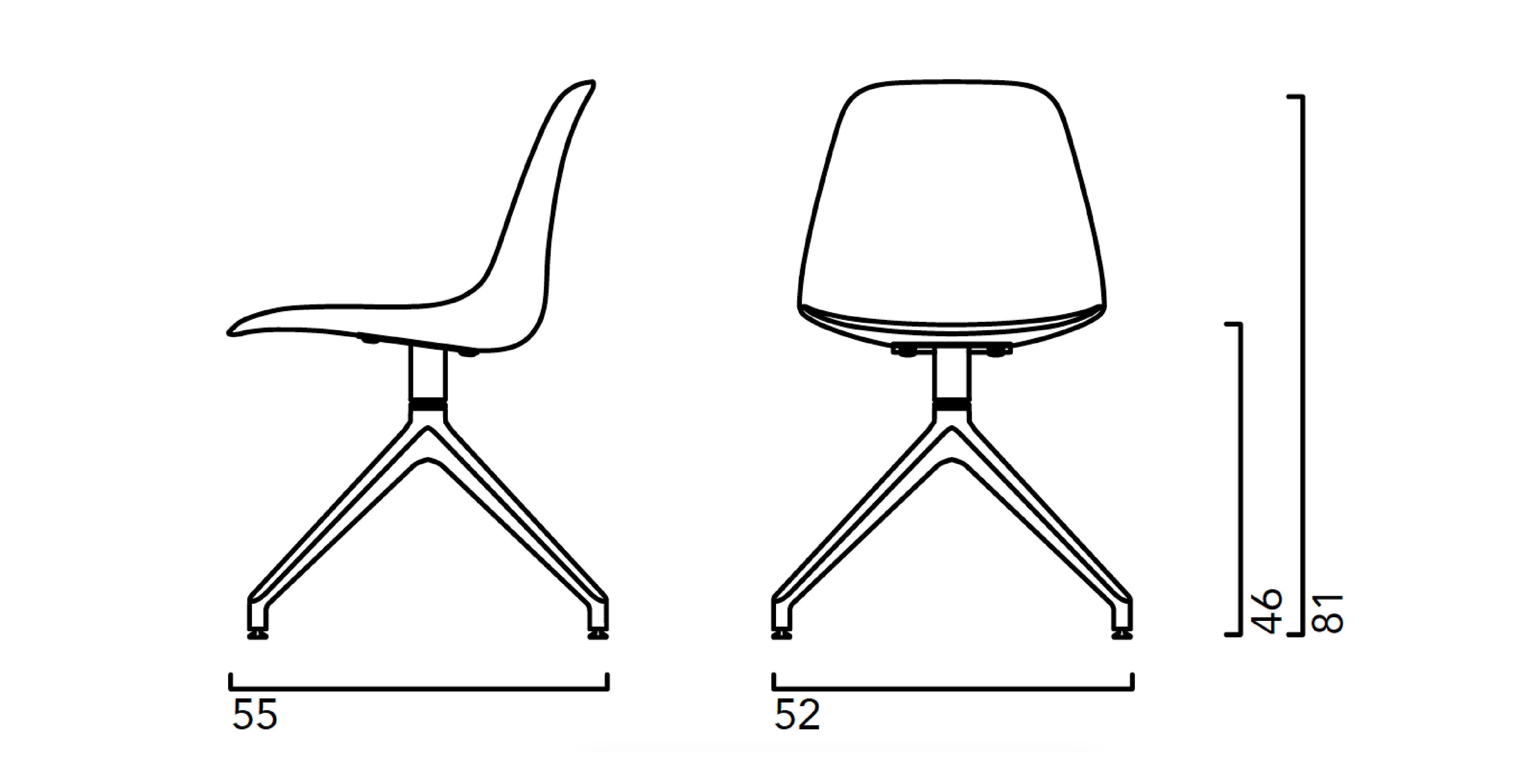 Вращающееся офисное кресло из полипропилена на насесте Crassevig Pola ARCH-00035147 - Вид №5