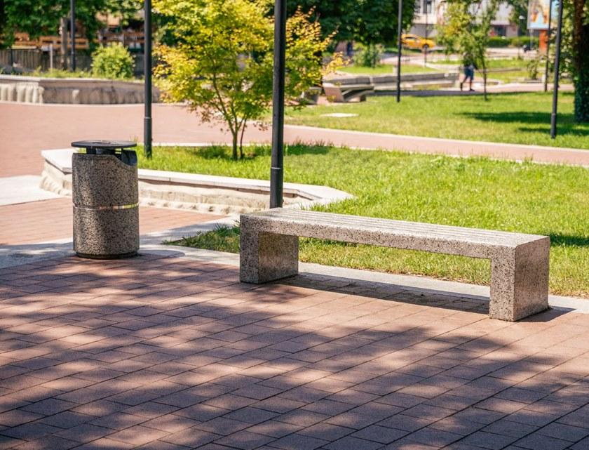 ENCHO ENCHEV - ETE Бетонный мусорный бак с крышкой для улицы  127  - Вид №6