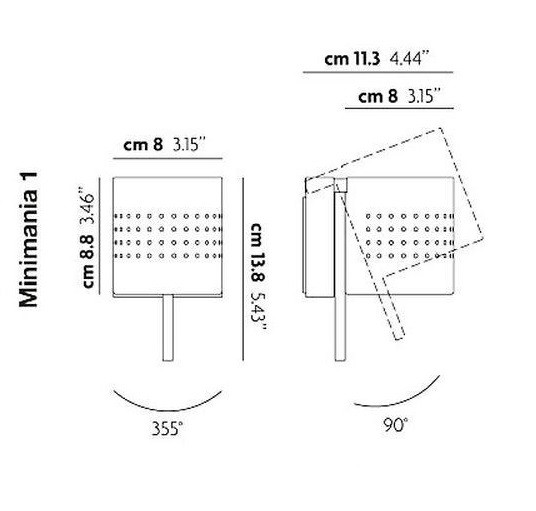 Studio Italia Design Minimania 1 GR настенный светильник 35462 - Вид №2