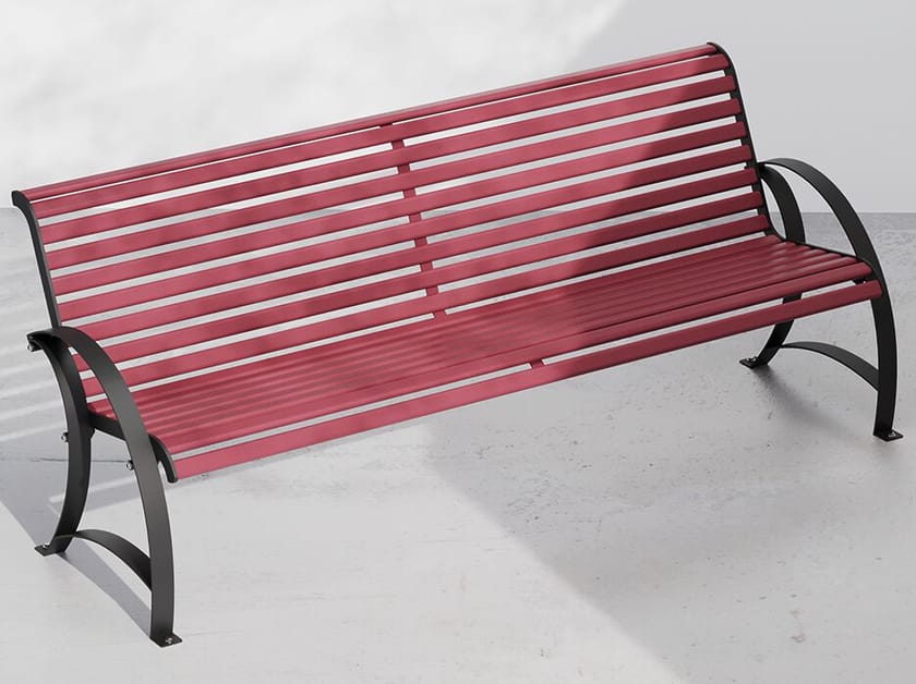 Металлическая скамья с подлокотниками DIMCAR ARTEMIDE ARCH-00013509