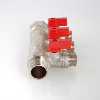 VTc.580.N.0502 Коллектор с отсекающими кранами Valtec 3/4", 2 х 1/2"  - Вид №6