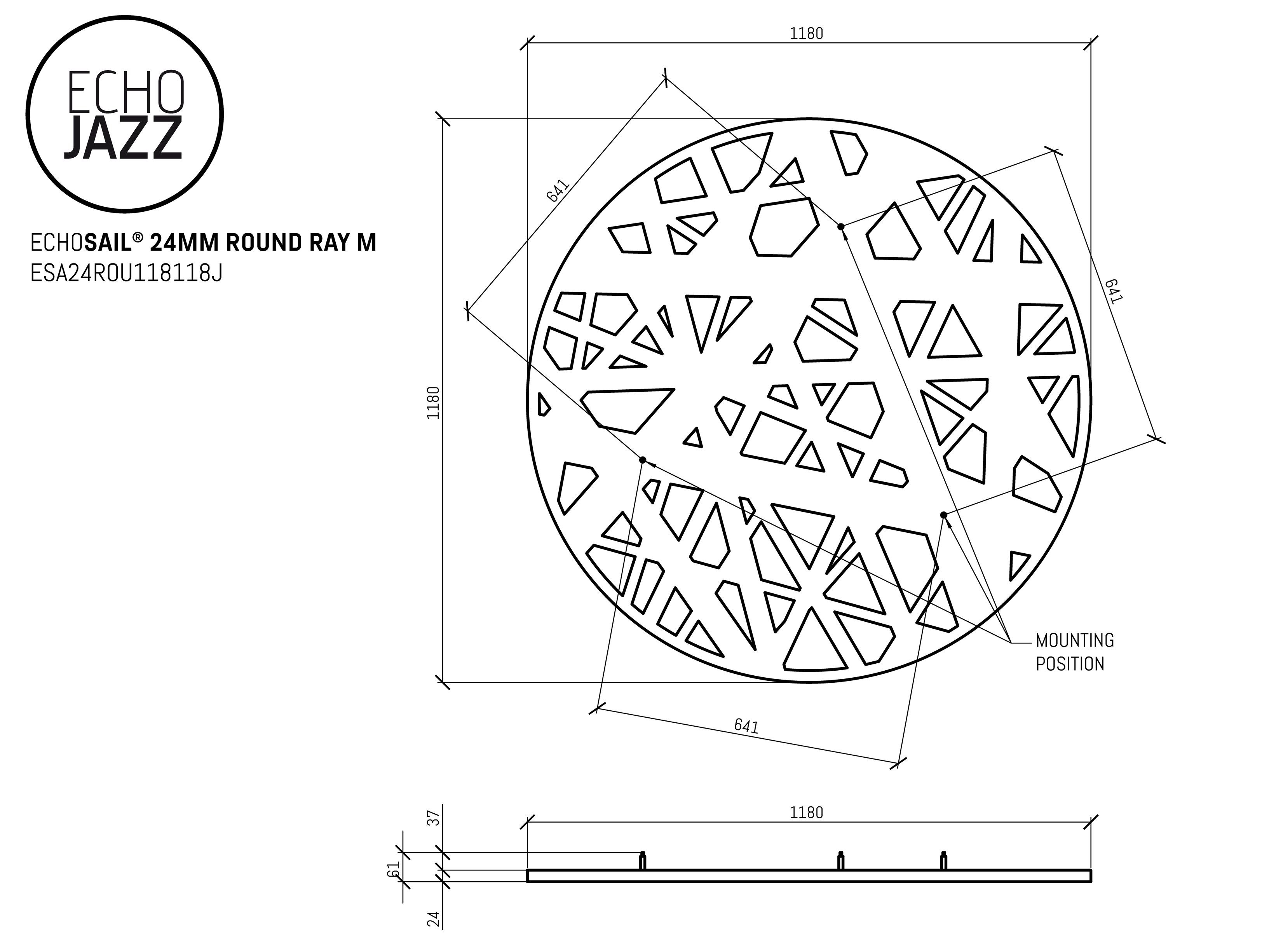 Акустическая подвесная панель из ПЭТ ECHOJAZZ ECHOSAIL® ARCH-00062331 - Вид №19