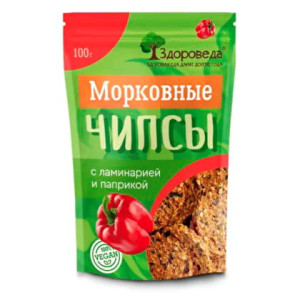 Морковные чипсы с ламинарией и паприкой Здороведа 100 г