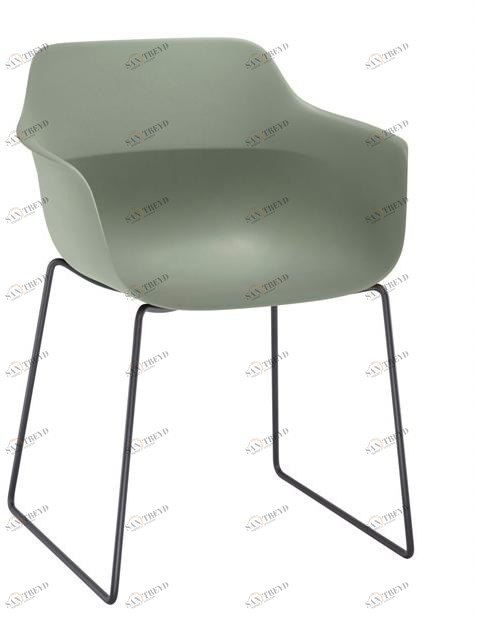 Brunner Стул на санках из экологического пластика с подлокотниками Crona 6322/a