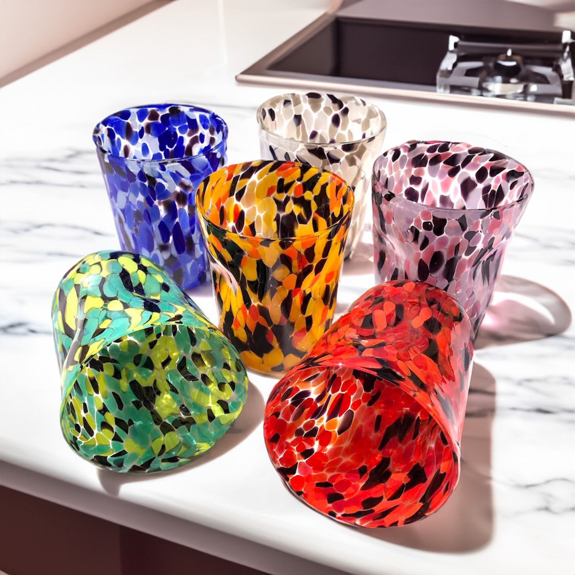 Набор из шести стаканов из муранского стекла ручной работы In Stock YourMurano ARCH-00022328 - Вид №7
