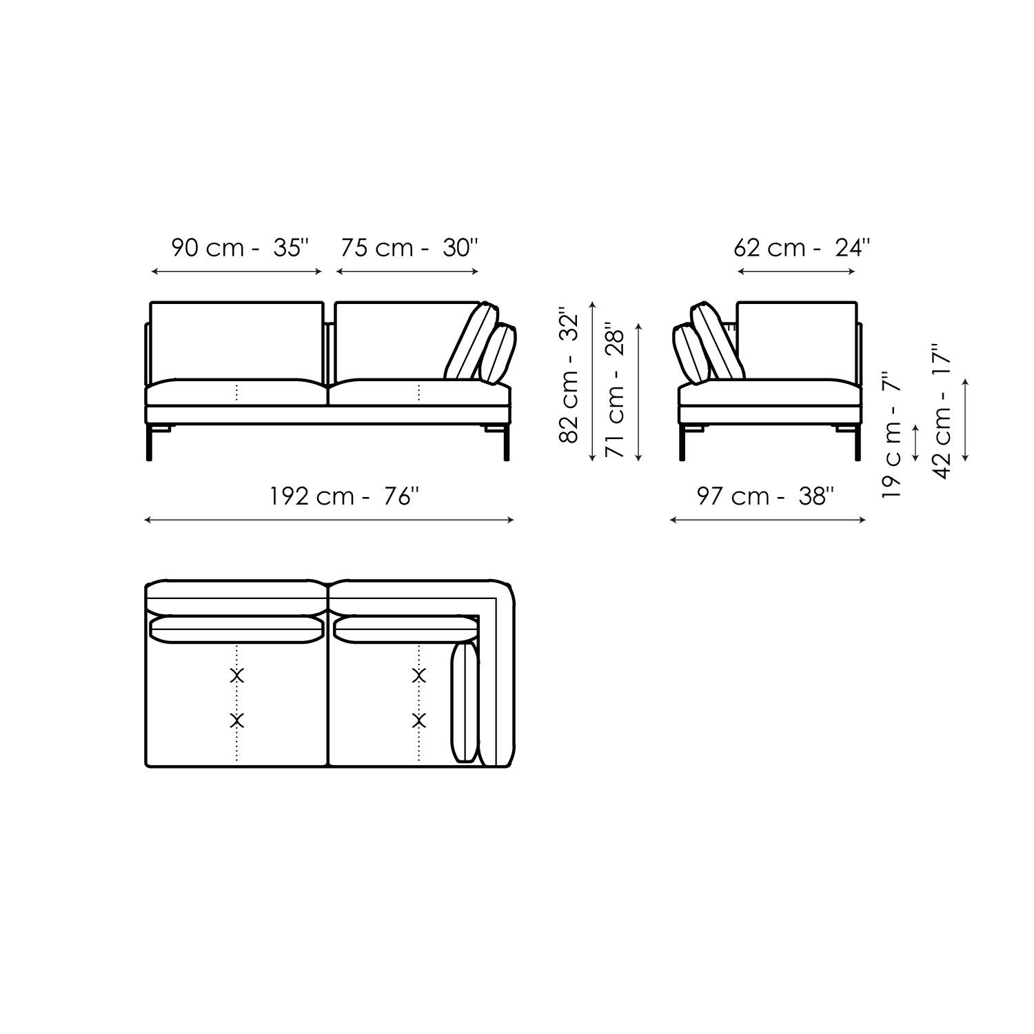 Тканевый диван с полуостровом BONALDO ALIANTE ARCH-00041242 - Вид №29