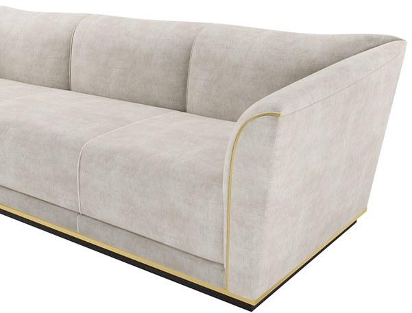 FRATO 3-х местный бархатный диван  Fup220018abe  - Вид №2