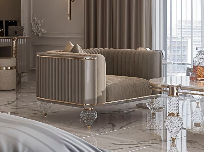 Тканевое кресло с подлокотниками Zebrano Velovis ARCH-00066196