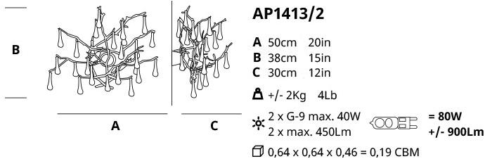 Serip Галогенный бра в бронзе Bijout Ap1413/2 - Вид №1