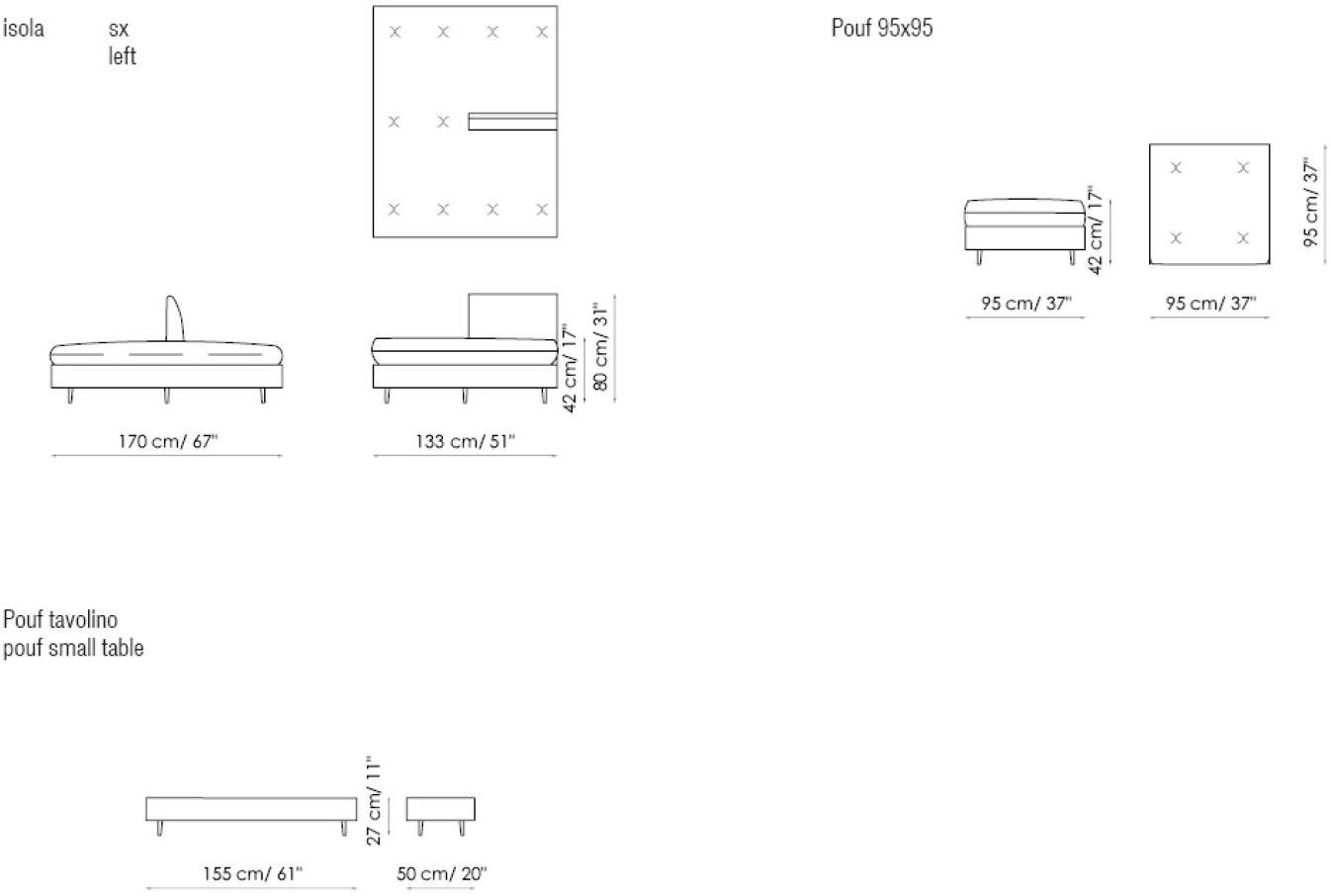 Bonaldo 3-х местный тканевый диван sun-id-1381959 - Вид №11