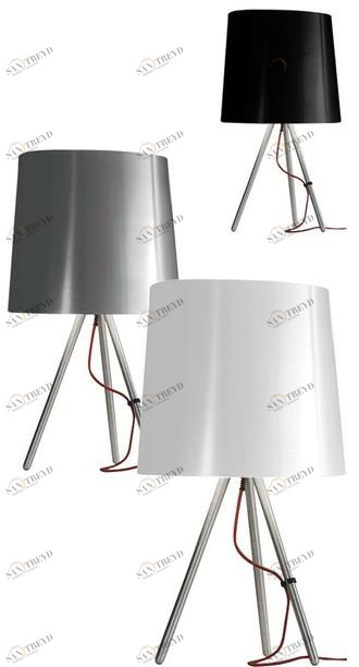 Martinelli Luce Настольная лампа из алюминия с тканевым абажуром Eva 798