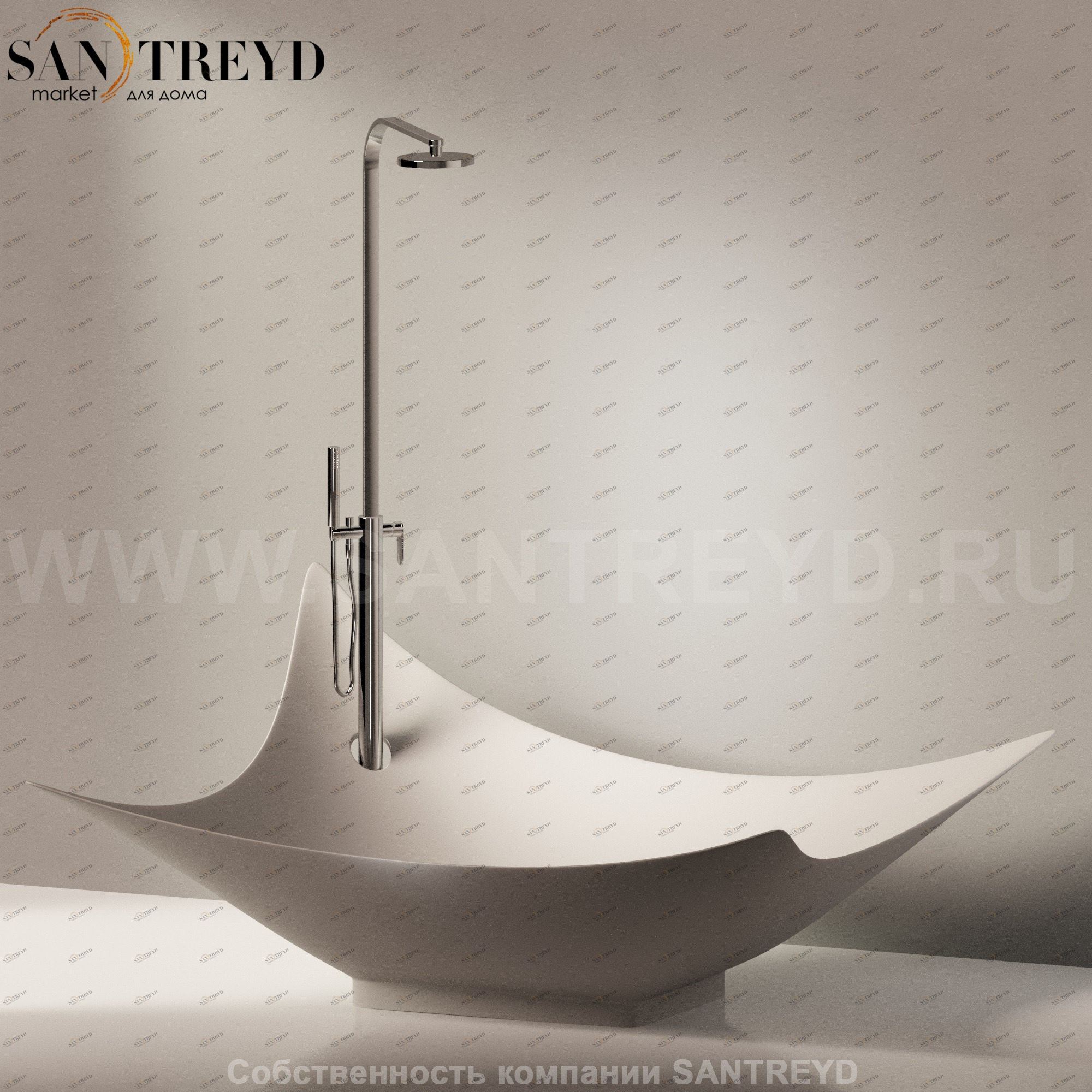 Flaminia LEGGERA Ванна свободностоящая серая LG210.1019 Ceramica Flaminia LG2101019