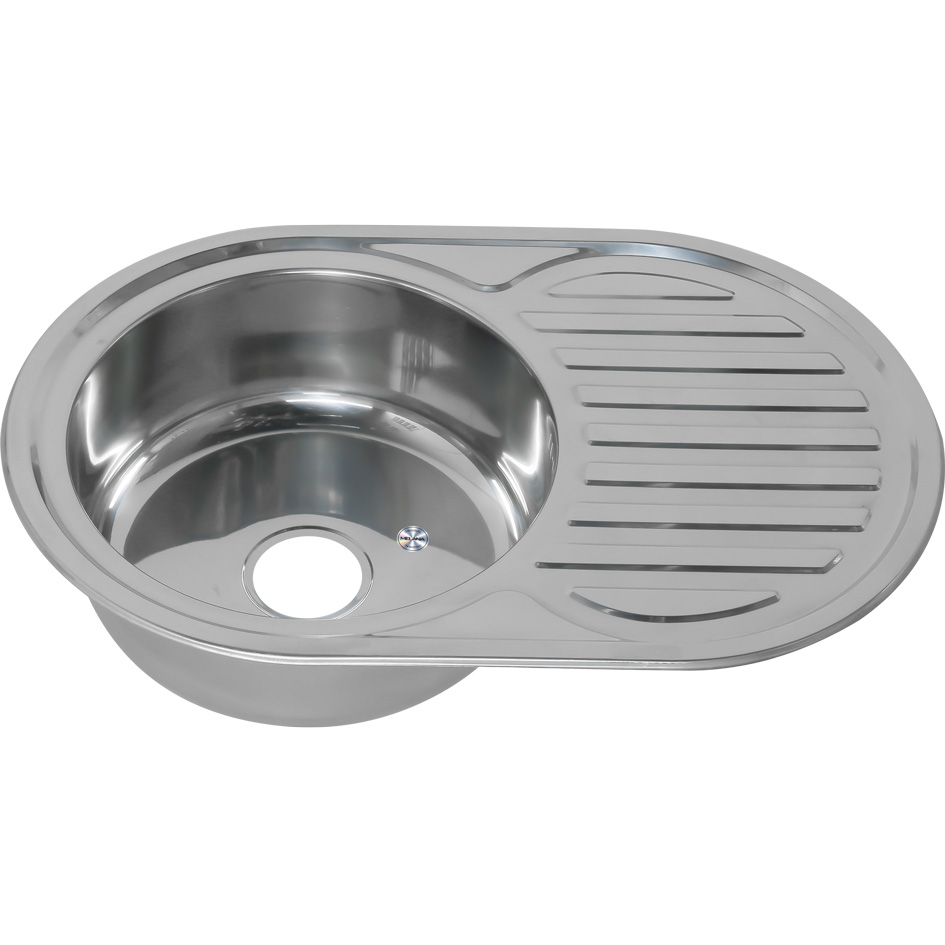 Мойка 7750 U MELANA 0,6/160 врезная овальная с сифоном (122 tb *10) 122 tb (*10)