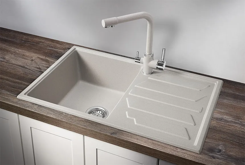 8002, БАЗАЛЬТ, кухонная мойка, кварц GRANULA 8002-ST222