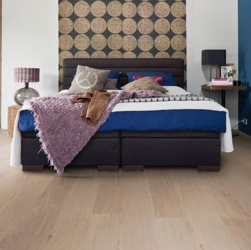 Паркетная доска Haro 4000 Series Top connect Кремово-белый Маркант Дуб Рустик с брашью (Текстурированная) 2200х180 мм 535538 - Вид №6