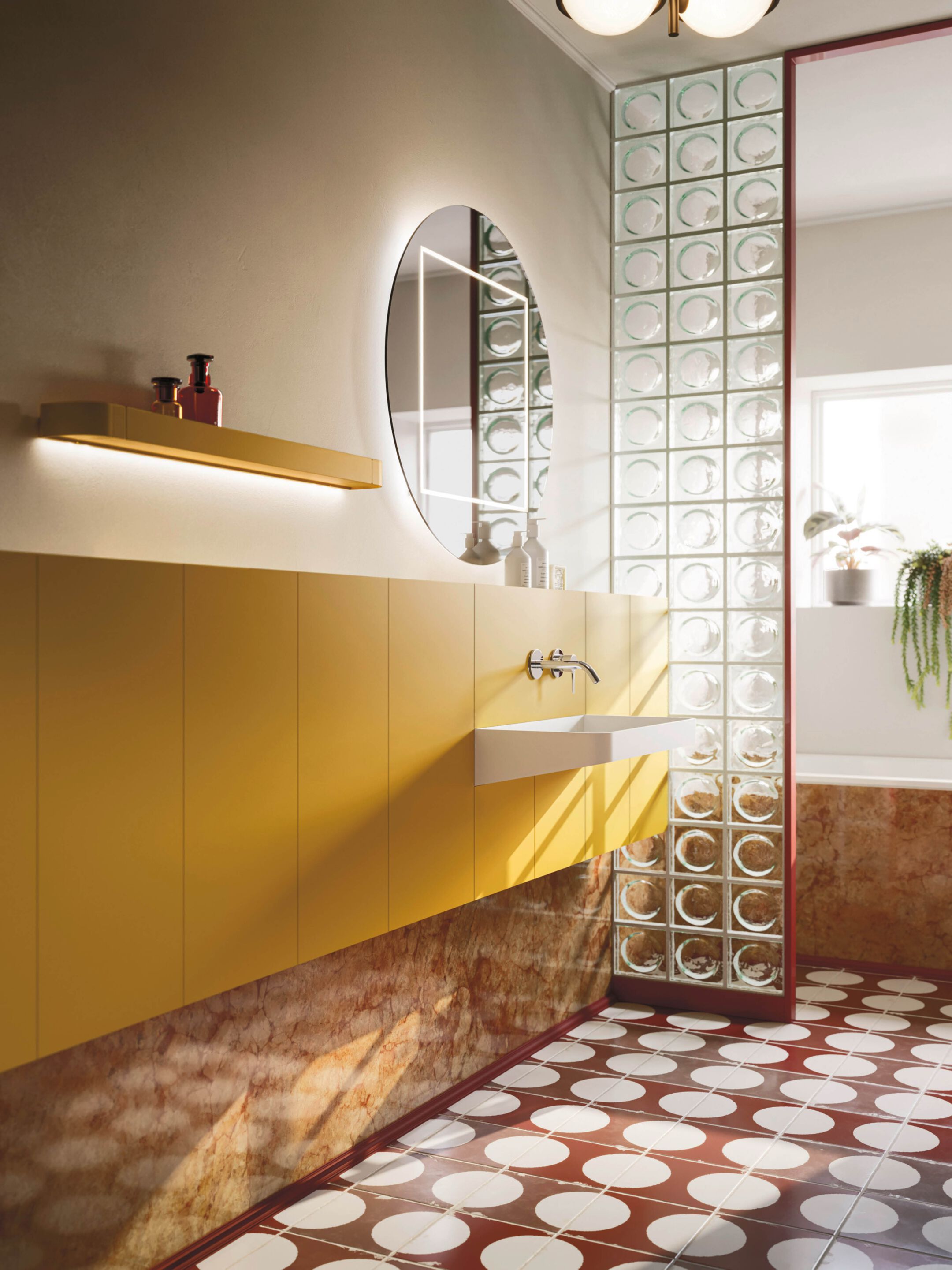 Модульный шкаф для умывальника с раковиной из Ocritech Arbi Arredobagno Over ARCH-00022864 - Вид №1