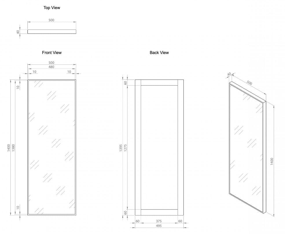 Прямоугольное зеркало в рамке LUSSO Couture ARCH-00143054 - Вид №2