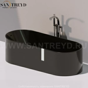Flaminia OVAL Ванна свободностоящая черная OV170.9017