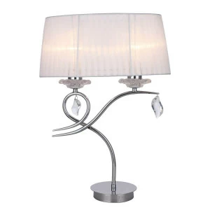 Настольная лампа Omnilux OML-61904-02 OMNILUX ИНТЕРЬЕРНЫЕ 195249 Белый;серебро