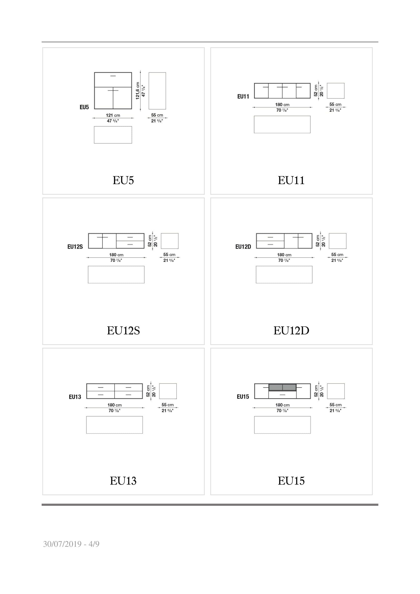 Шкаф из зеркального стекла с распашными дверями B&B Italia эвкалипт ARCH-00028937 - Вид №2