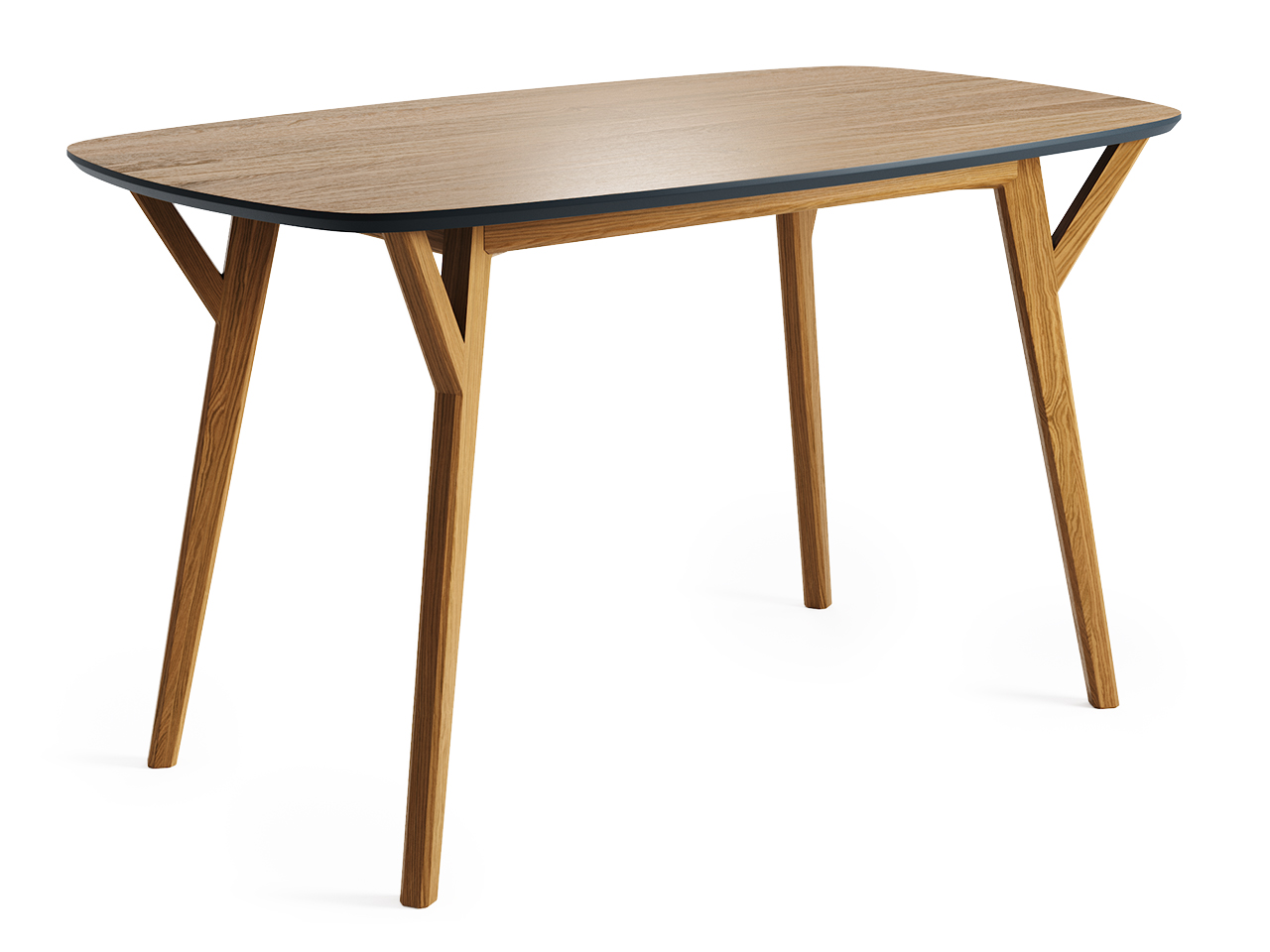 Обеденный стол прямоугольный натуральный дуб, графитовый 140 см Proso THE IDEA  210026 Бежевый  - Вид №1