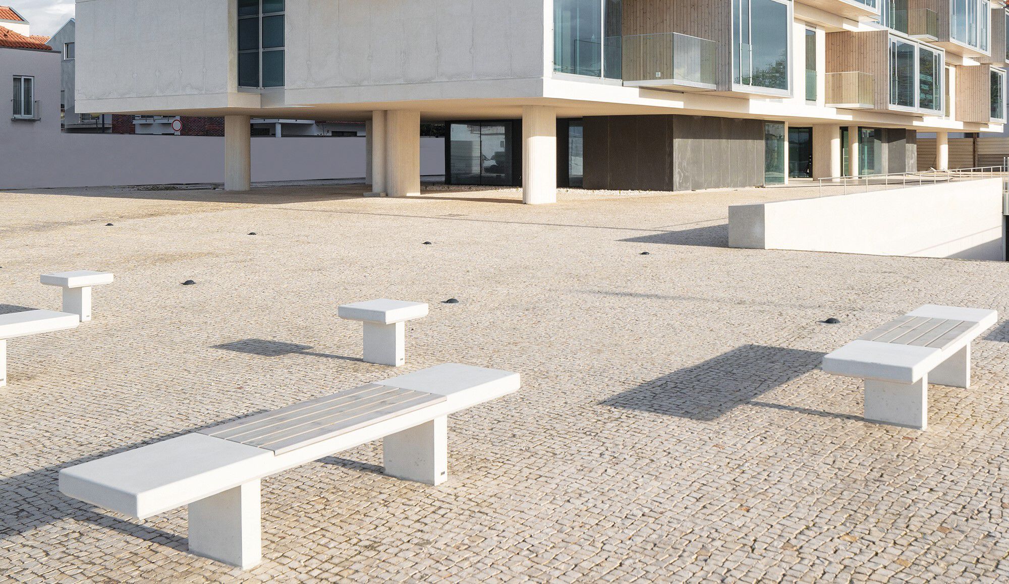 Бетонная скамья без спинки amop Токио ARCH-00035491 - Вид №1