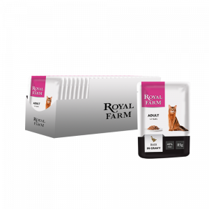ПР0043289*24 Корм для кошек утка в соусе пауч 85г (упаковка - 24 шт) ROYAL FARM