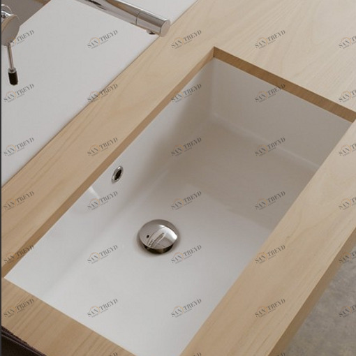 8092 Накладная раковина под столешницу  прямоугольная Scarabeo Ceramiche Gala-Tech-Miky