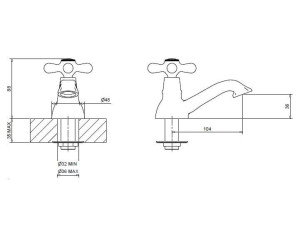 Смеситель для раковины из хромированной латуни