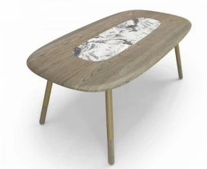 Huppé Прямоугольный стол из дуба и натурального камня Koval 2288m - 2290m