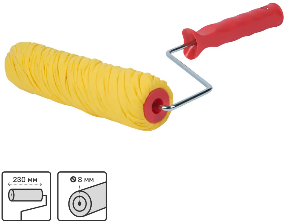 Фактурный валик PQTOOLS «Диагональ» для декоративной штукатурки 230 мм 15076964