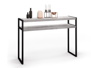 Прямоугольная консоль из меламинированного железа с полкой