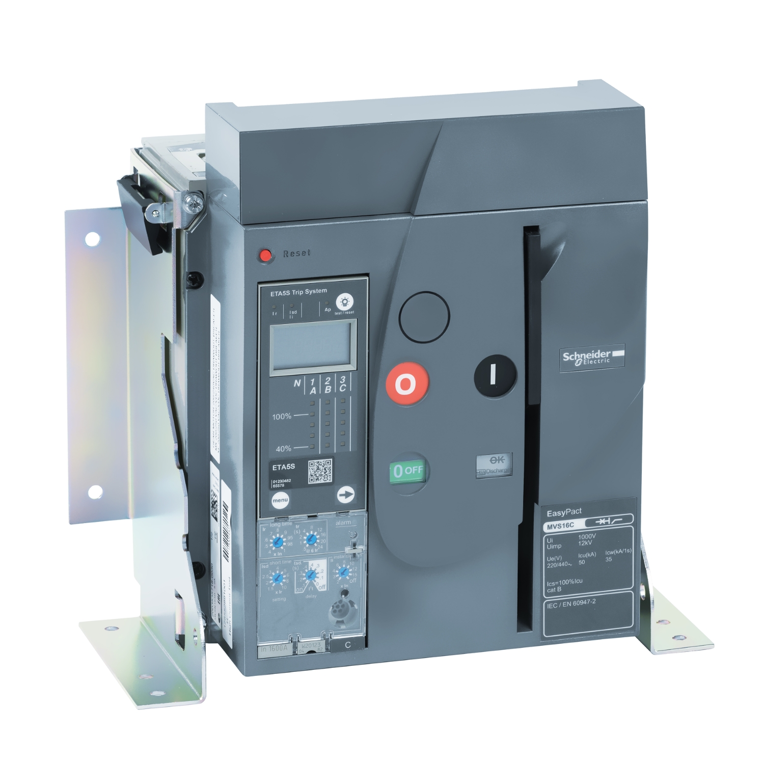 MVS16C3NF6A АВ MVS1 1600A 50KA 3P ЭЛ.УПР.СТАЦ. ETA6G Schneider Electric EasyPact 