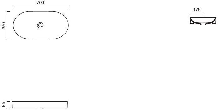 Накладная раковина на столешницу  овальная CERAMICA CATALANO Horizon sun-id-1419405 - Вид №19